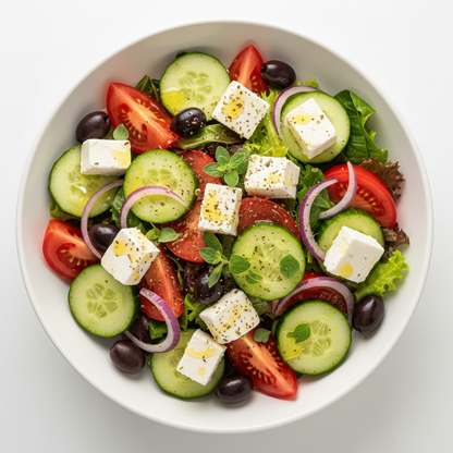 Mediterranean Greek Salad with feta and olives